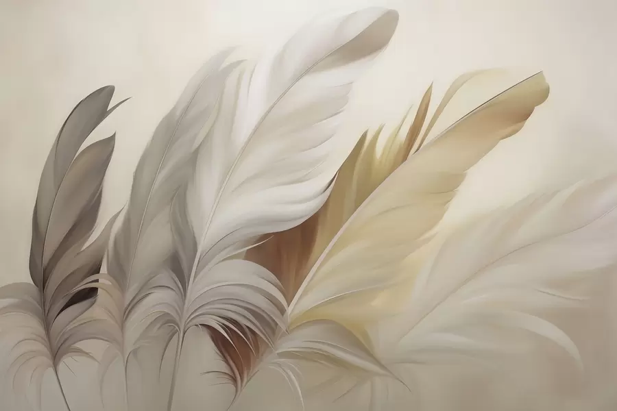 Papier peint photo Plumes abstraites w05789