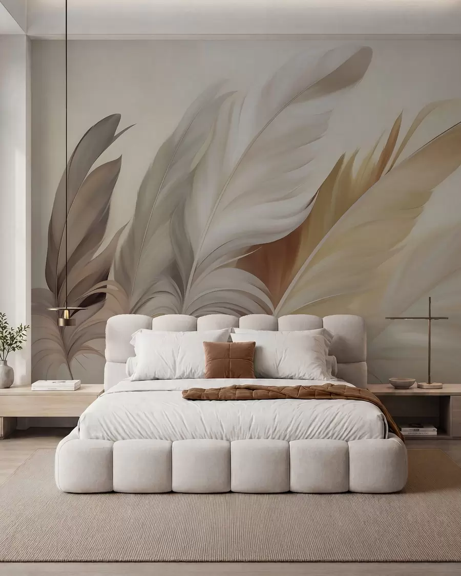 Papier peint photo Plumes abstraites w05789
