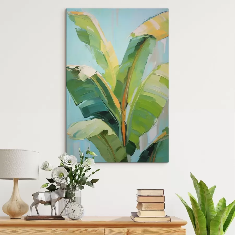  Peintures Feuilles de bananier, peinture d'imitation s50069