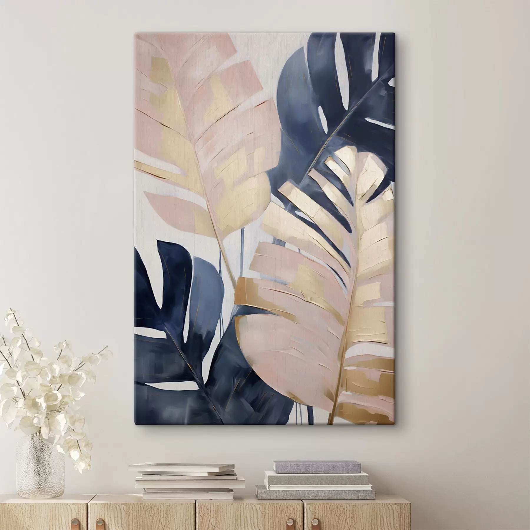  Peintures Feuilles abstraites, imitation de peinture s50075