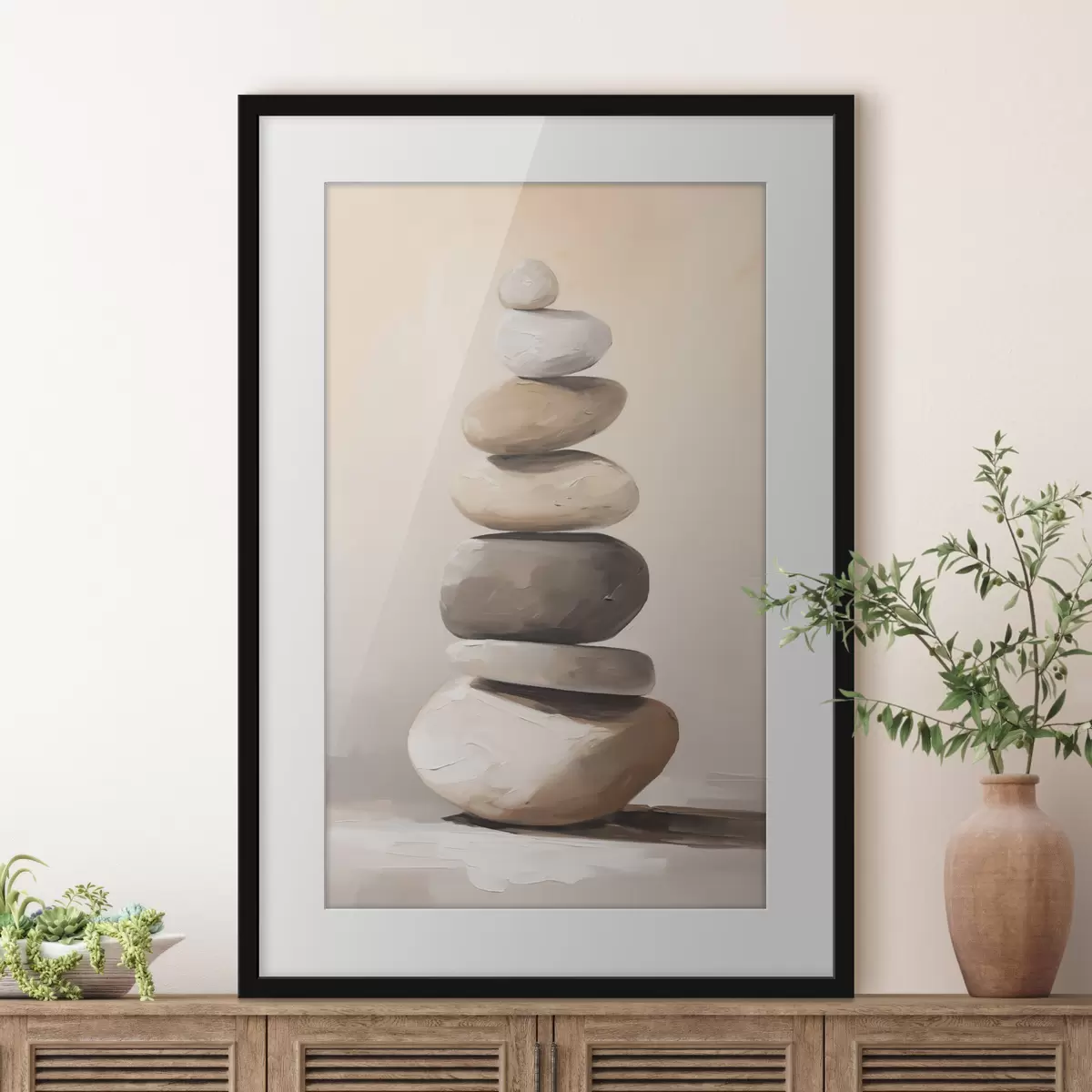 Affiche Pierres, peinture imitant la pierre f50060