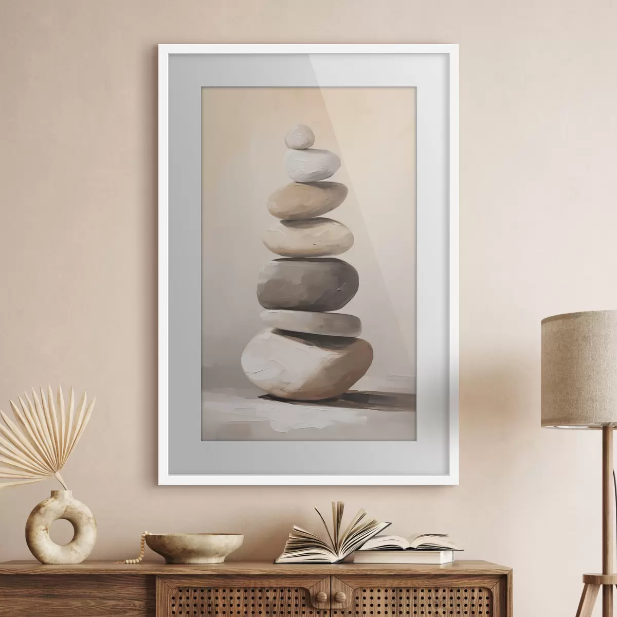 Affiche Pierres, peinture imitant la pierre f50060