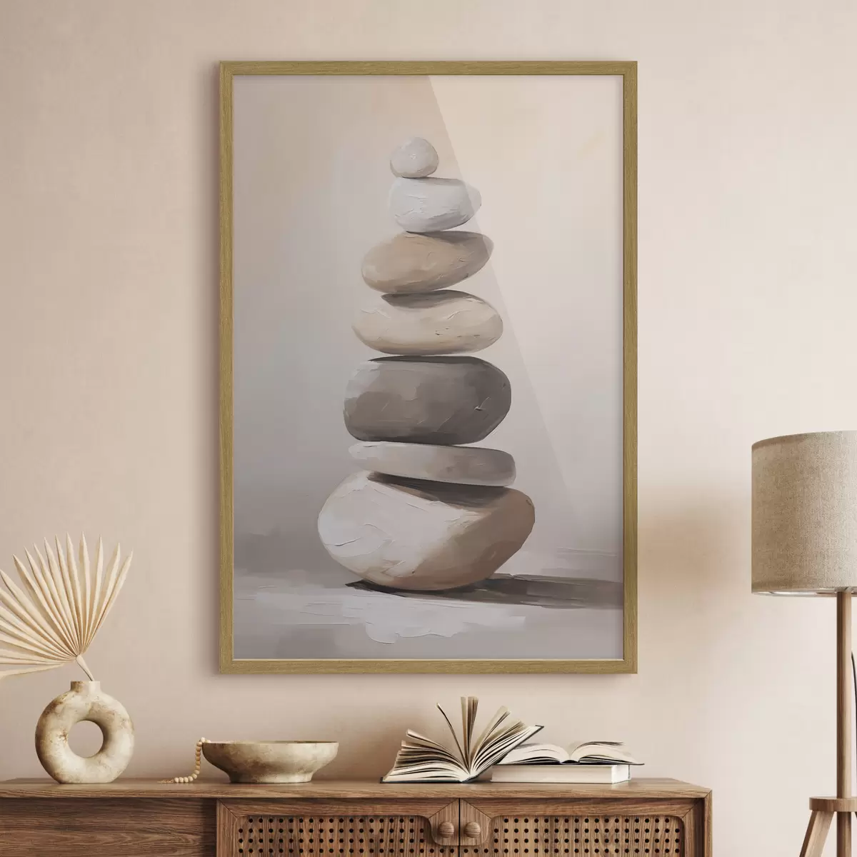 Affiche Pierres, peinture imitant la pierre f50060