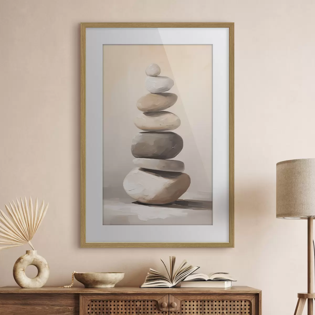 Affiche Pierres, peinture imitant la pierre f50060