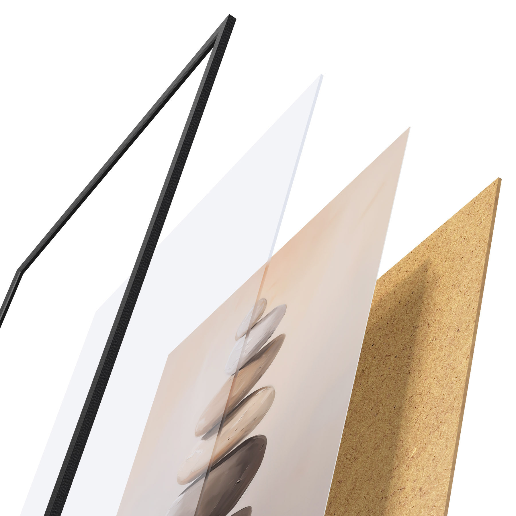 Affiche Pierres, peinture imitant la pierre f50060