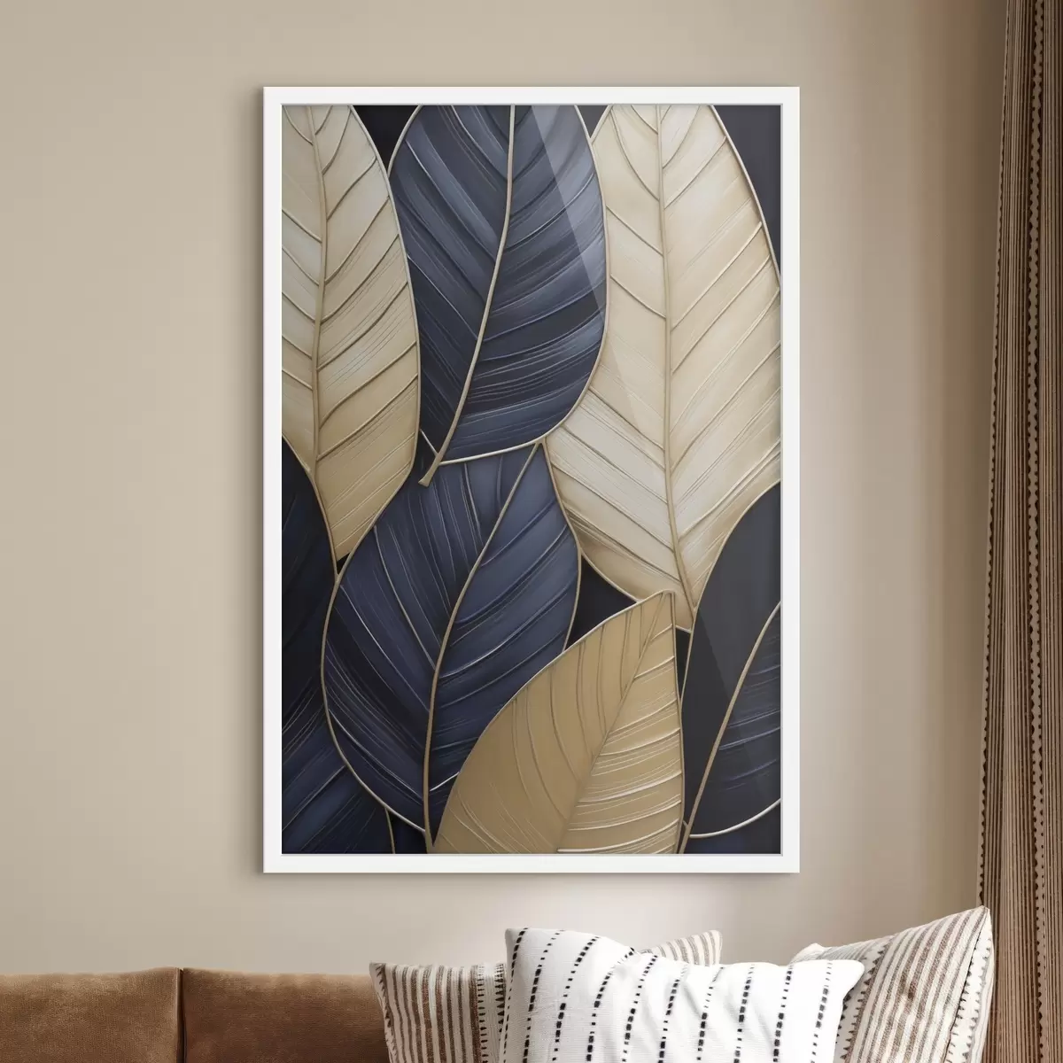 Affiche Peinture d'imitation de feuilles f50061