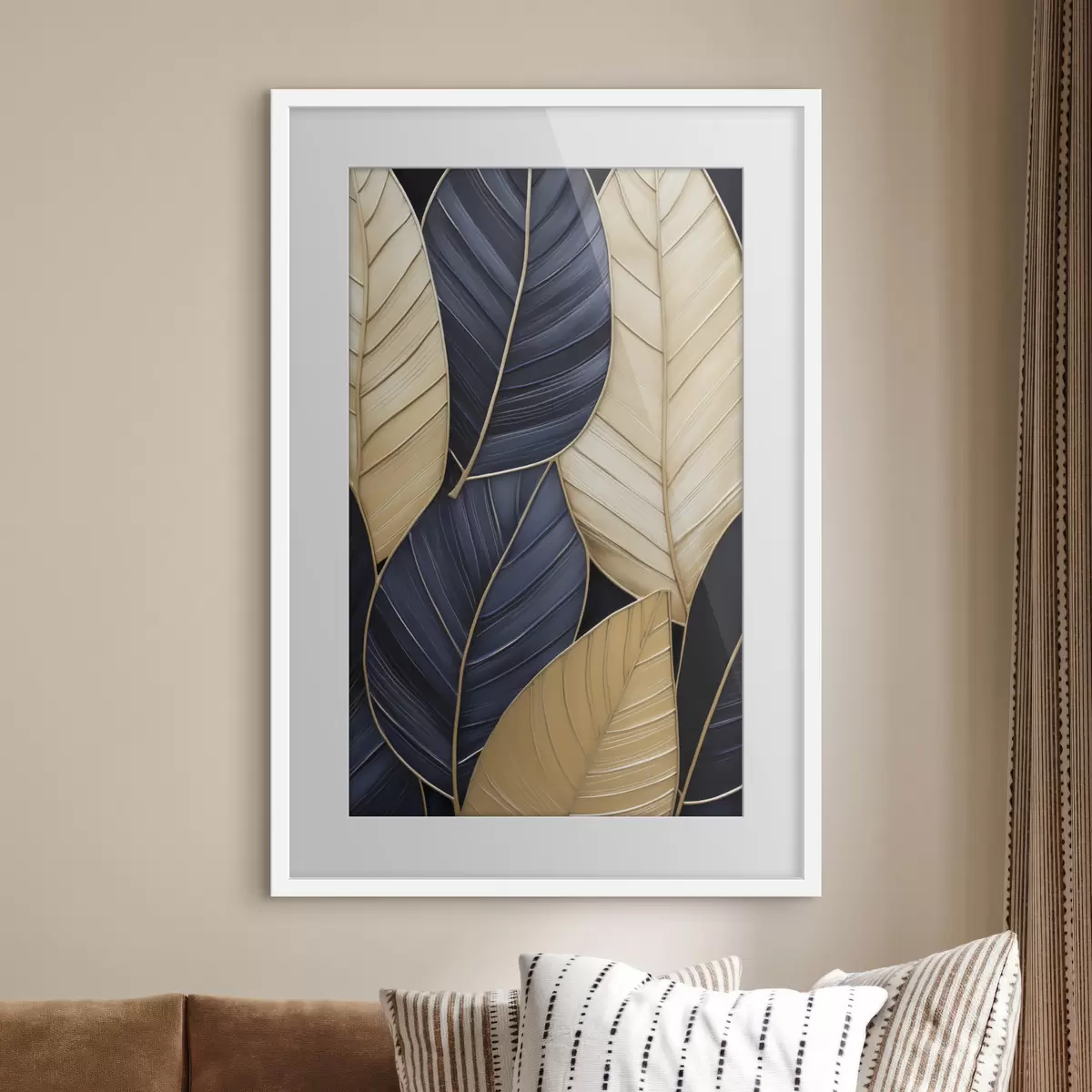Affiche Peinture d'imitation de feuilles f50061