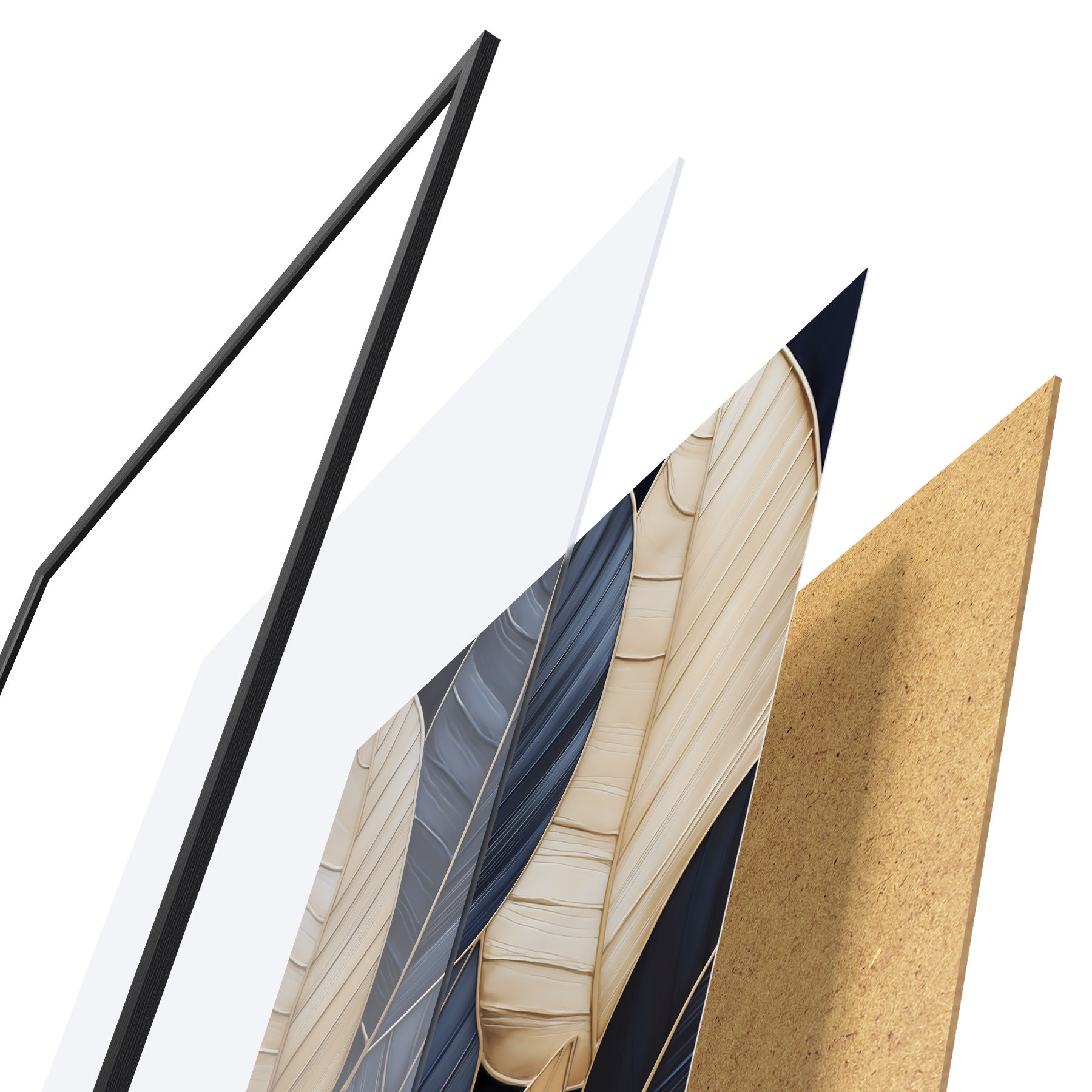 Affiche Peinture d'imitation de feuilles f50061