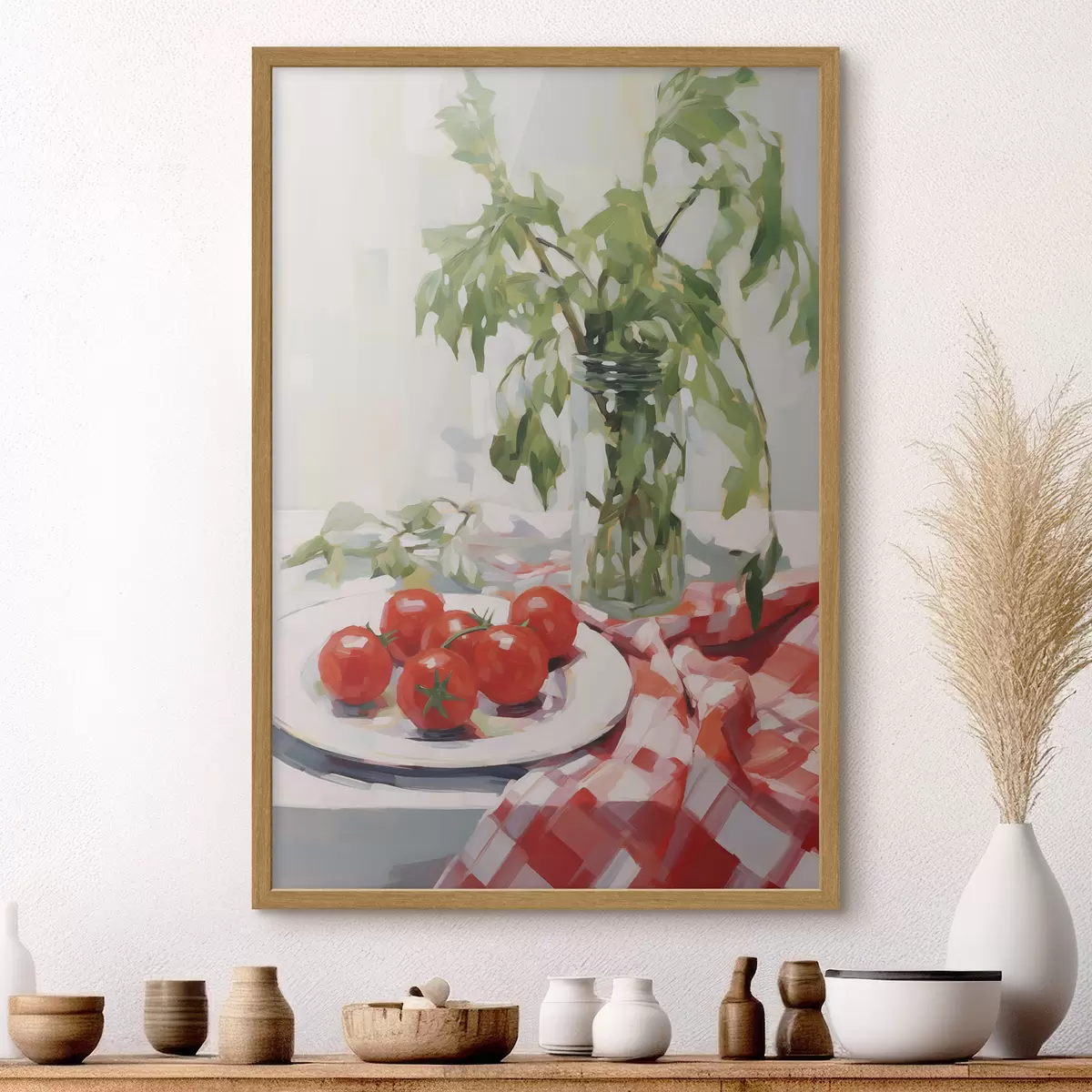 Affiche Des tomates dans une assiette, imitation de tableau f50064