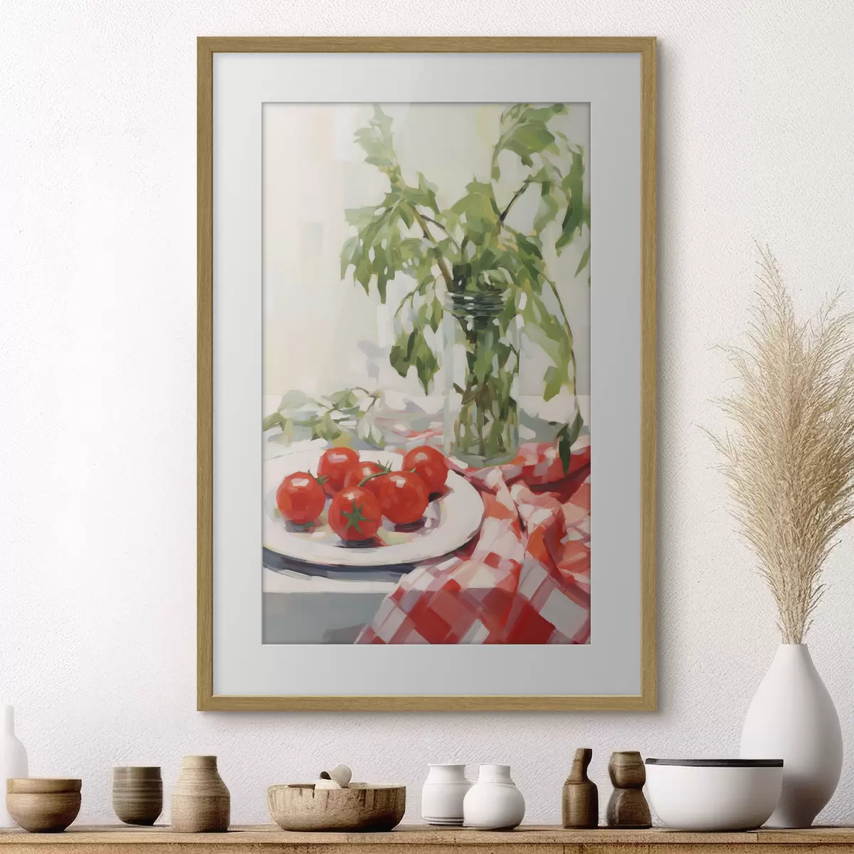 Affiche Des tomates dans une assiette, imitation de tableau f50064