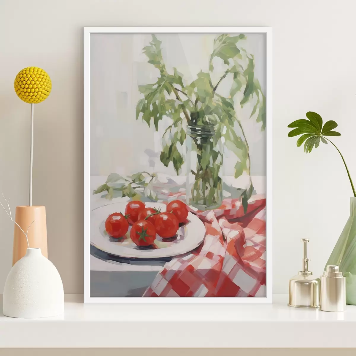 Affiche Des tomates dans une assiette, imitation de tableau f50064