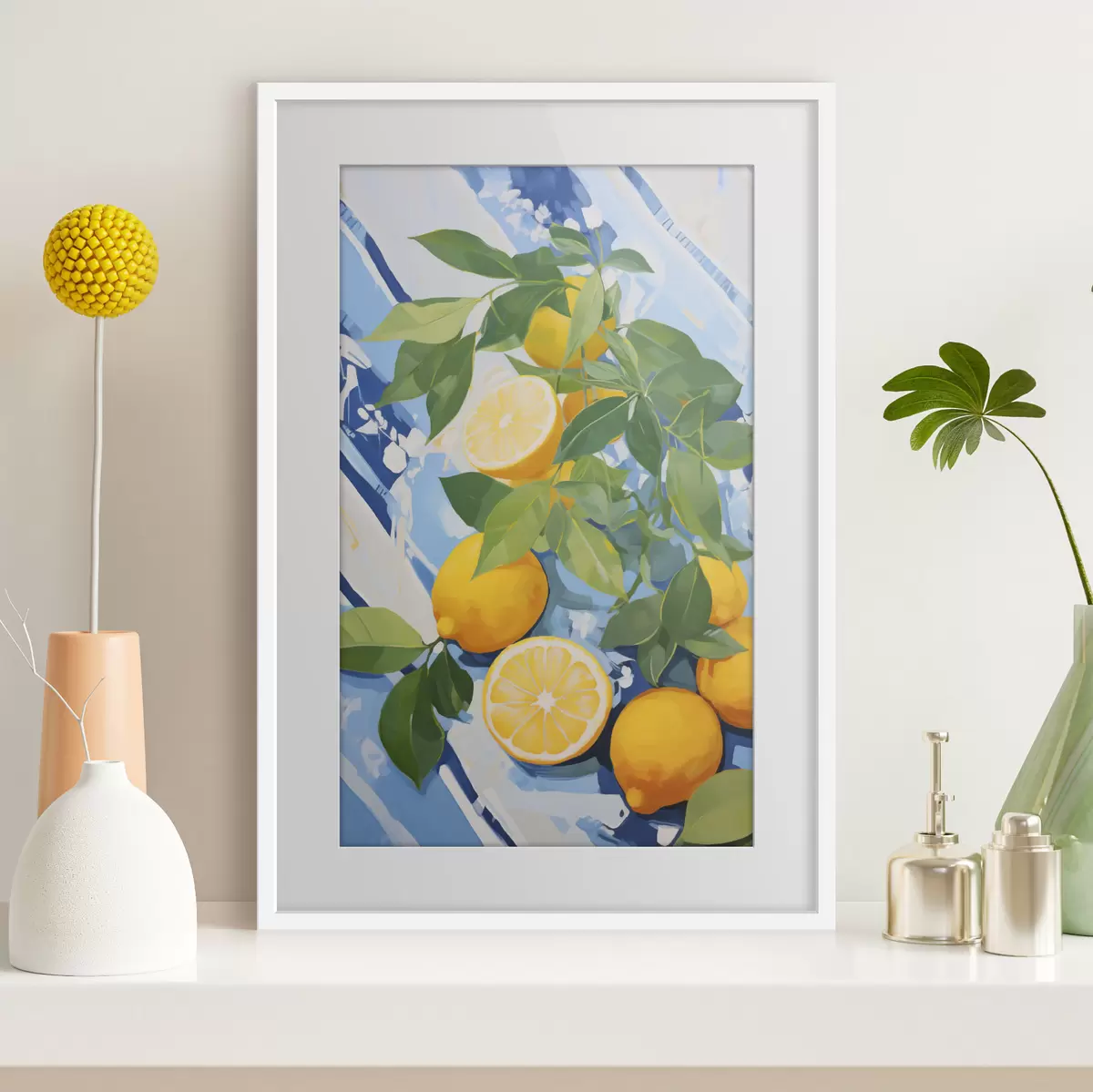 Affiche Citrons, peinture d'imitation f50066