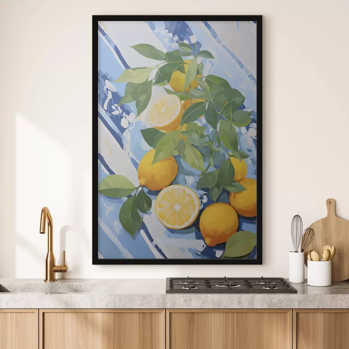 Affiche Citrons, peinture d'imitation f50066