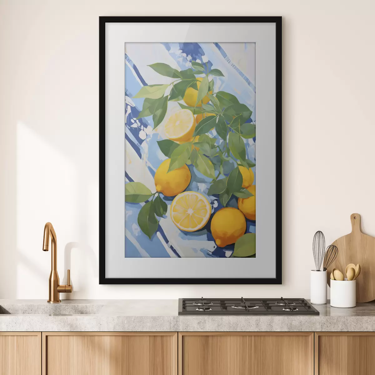 Affiche Citrons, peinture d'imitation f50066