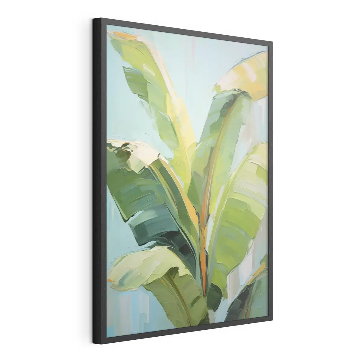 Affiche Feuilles de bananier, peinture d'imitation f50069