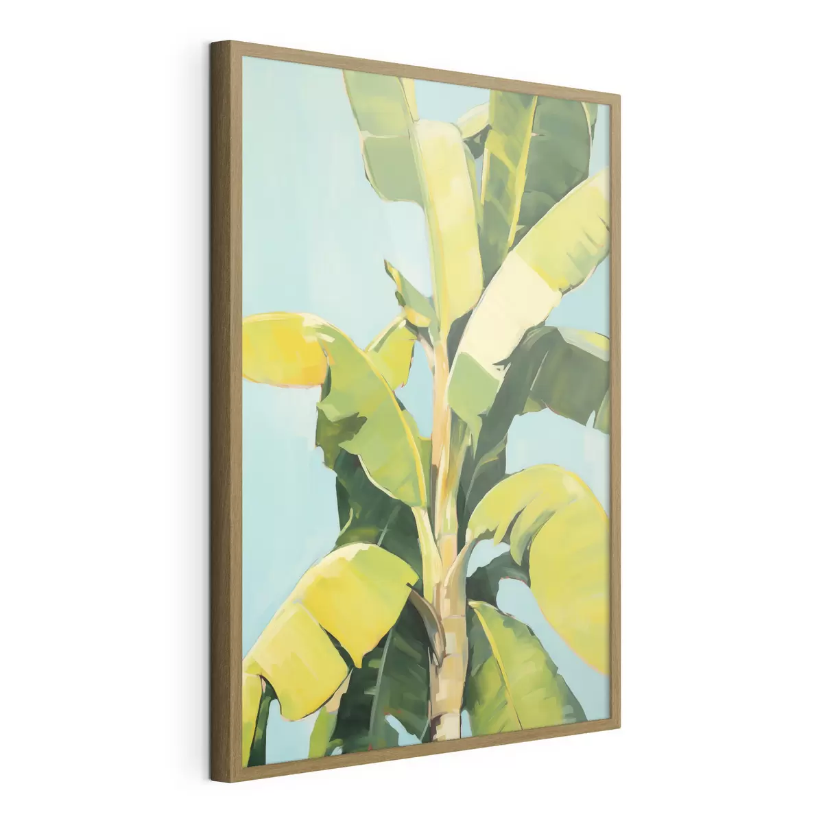 Affiche Feuillage de bananier, peinture d'imitation f50070