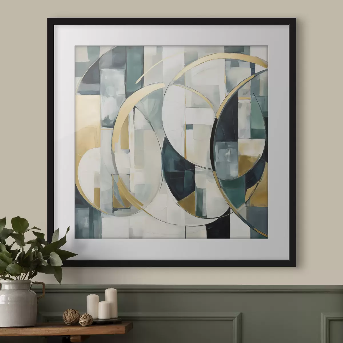 Affiche Abstraction chaotique, imitation de la peinture f50073