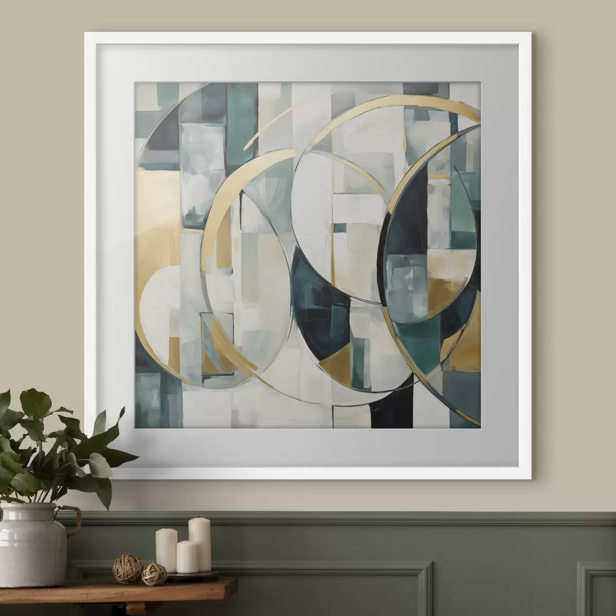 Affiche Abstraction chaotique, imitation de la peinture f50073