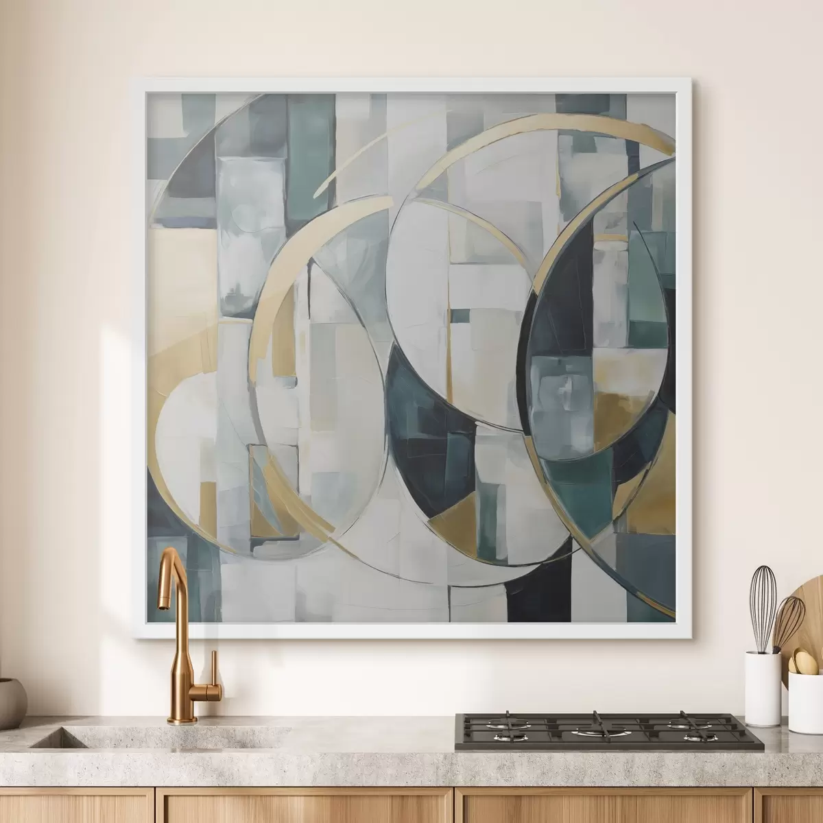 Affiche Abstraction chaotique, imitation de la peinture f50073