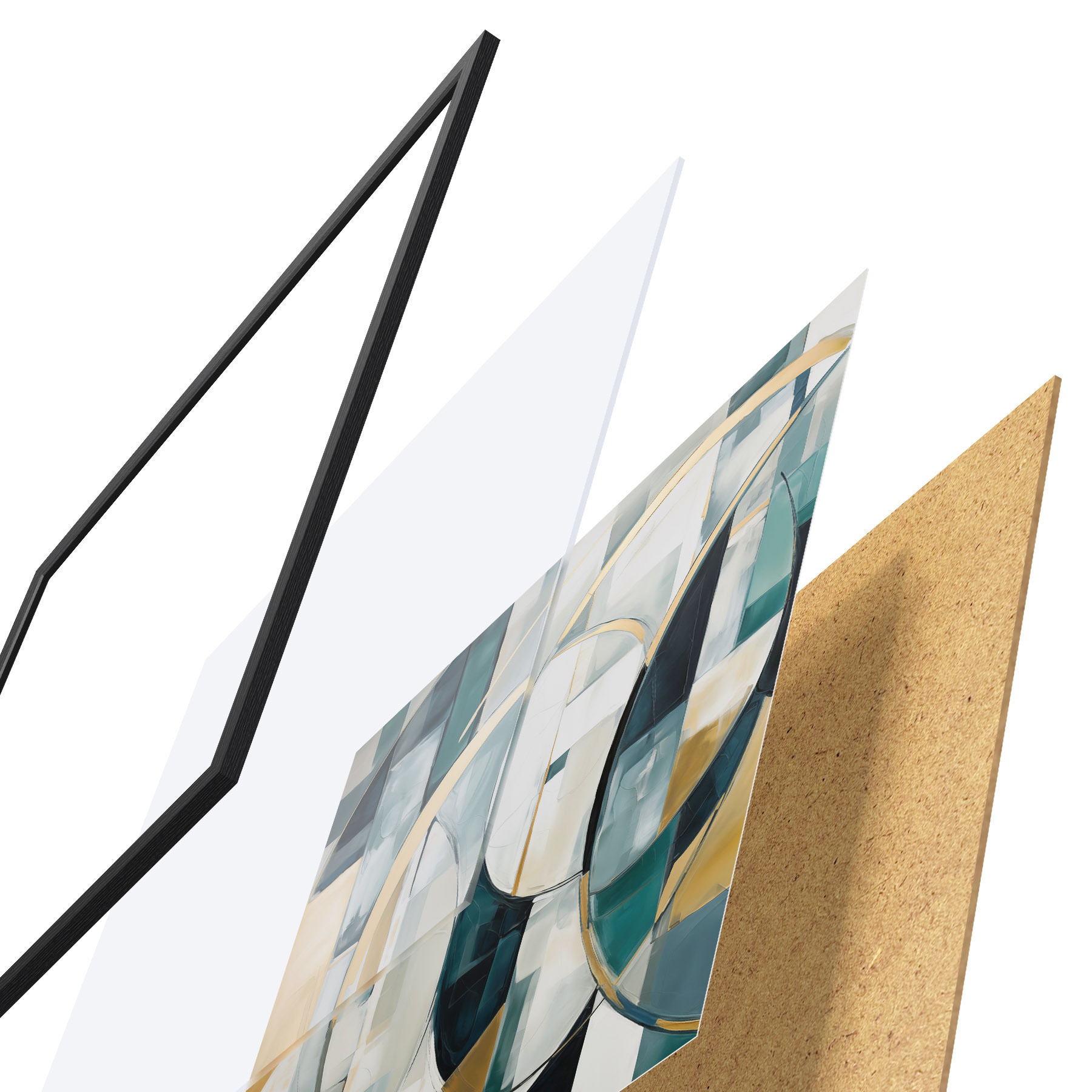 Affiche Abstraction chaotique, imitation de la peinture f50073