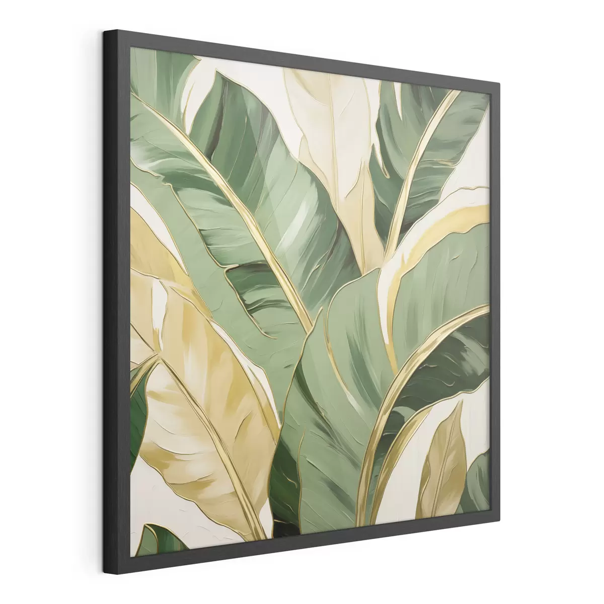 Affiche Grandes feuilles, imitation de peinture f50078