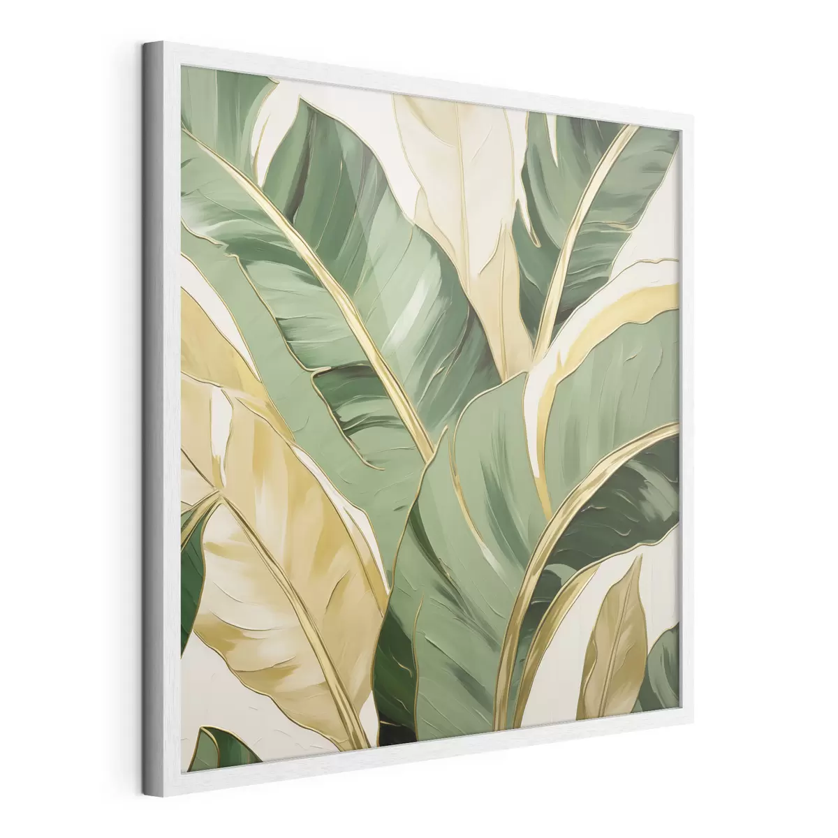 Affiche Grandes feuilles, imitation de peinture f50078