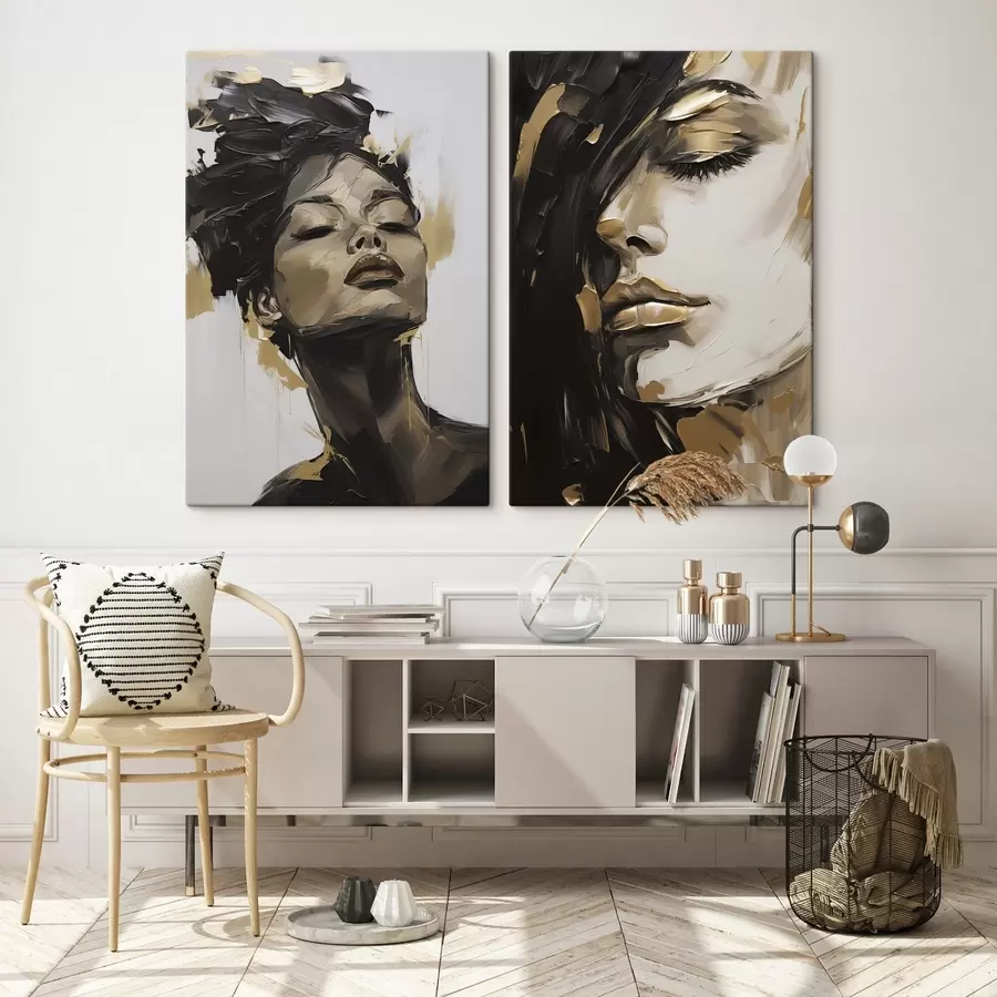  Peintures Portrait féminin abstrait, imitation de peinture m30781