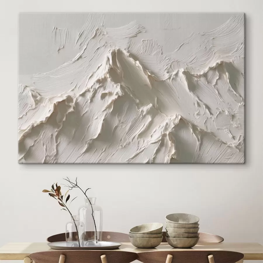  Peintures Sommets de montagne aux tons clairs avec un effet de relief s49965