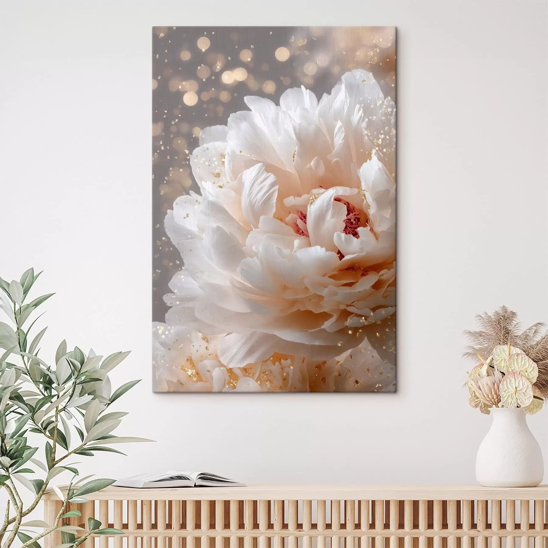  Peintures Une fleur blanche luxuriante au éclat délicat s49981