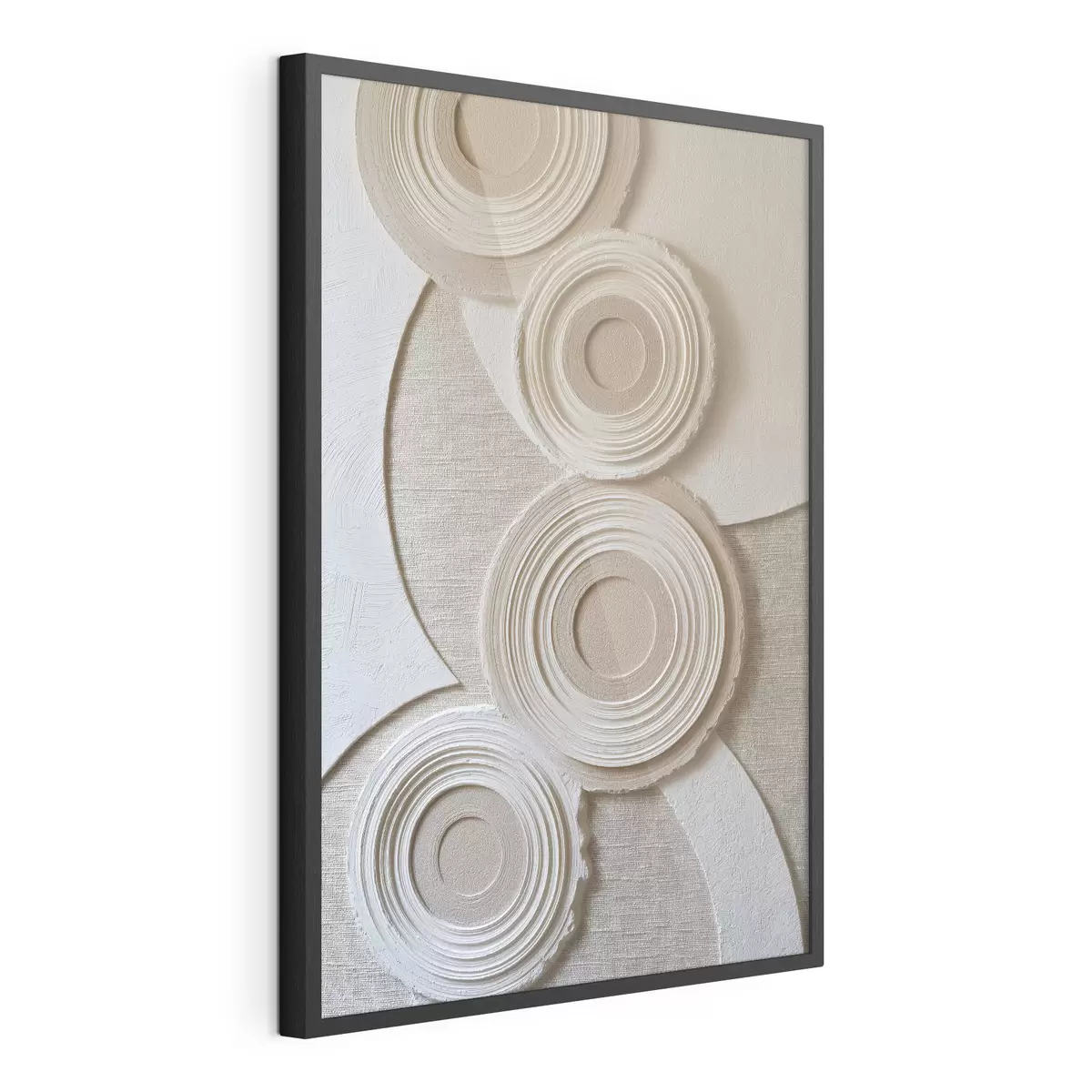 Affiche Composition abstraite avec des cercles et un effet de relief f49955