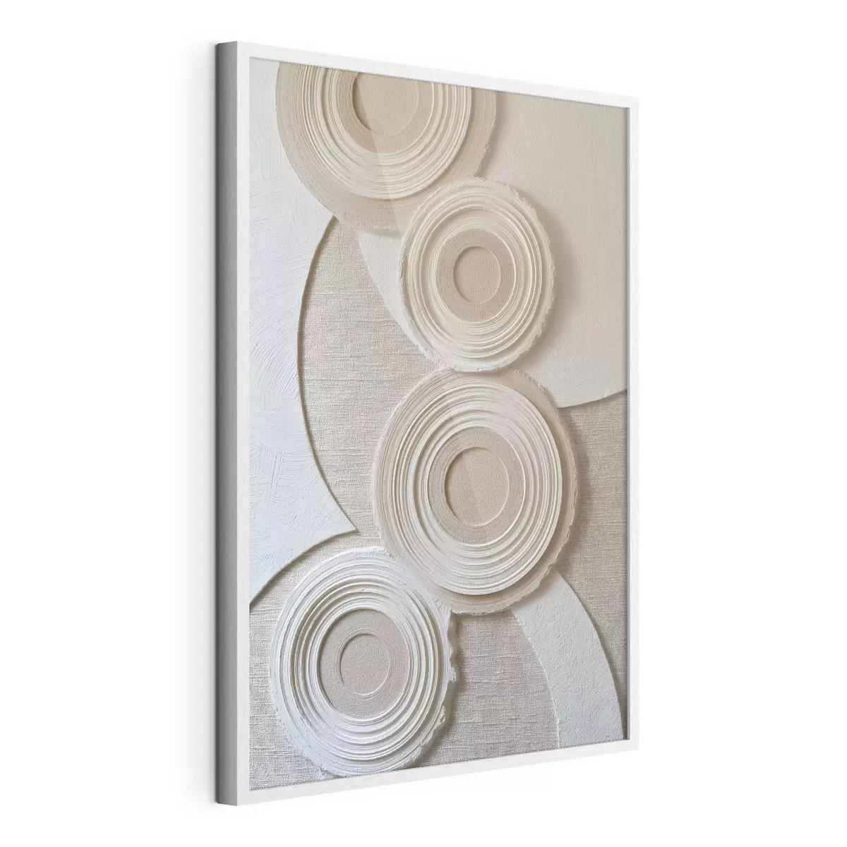 Affiche Composition abstraite avec des cercles et un effet de relief f49955