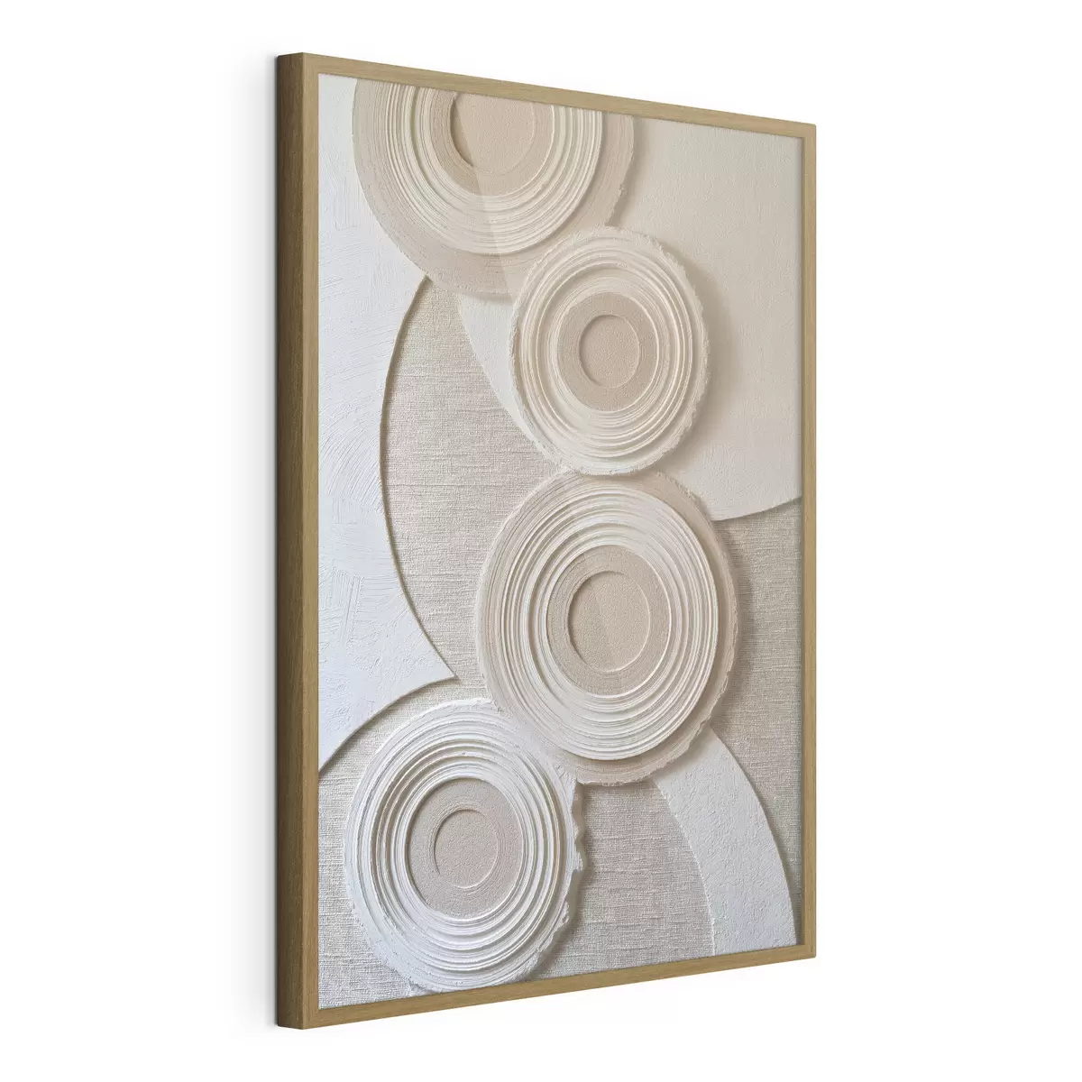 Affiche Composition abstraite avec des cercles et un effet de relief f49955
