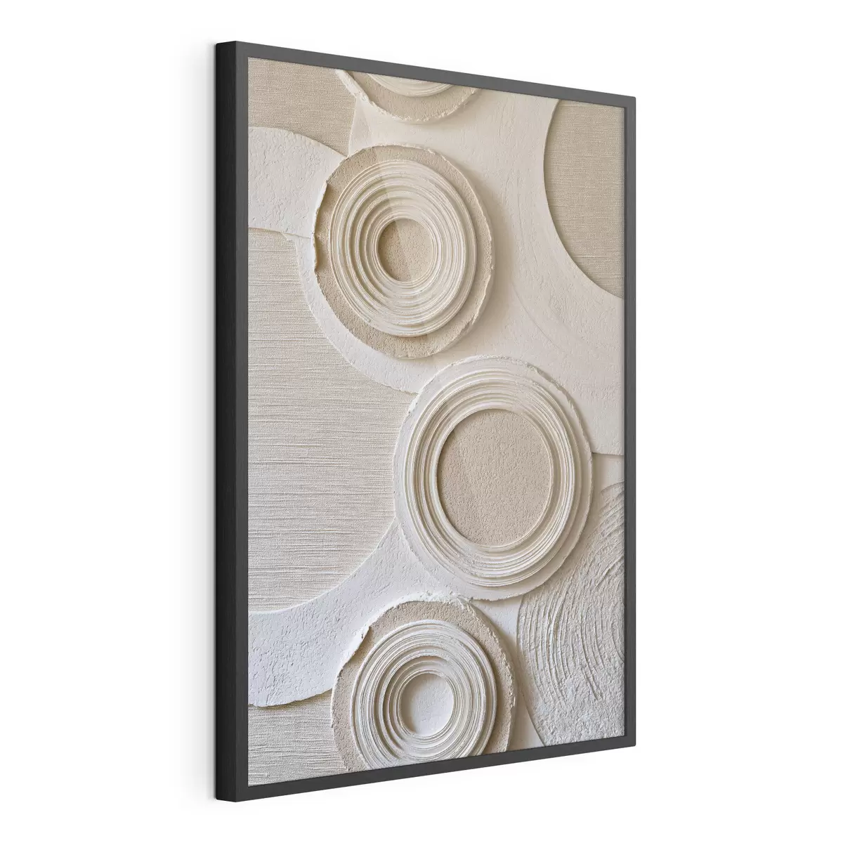 Affiche Composition géométrique avec des cercles et un effet de relief f49956