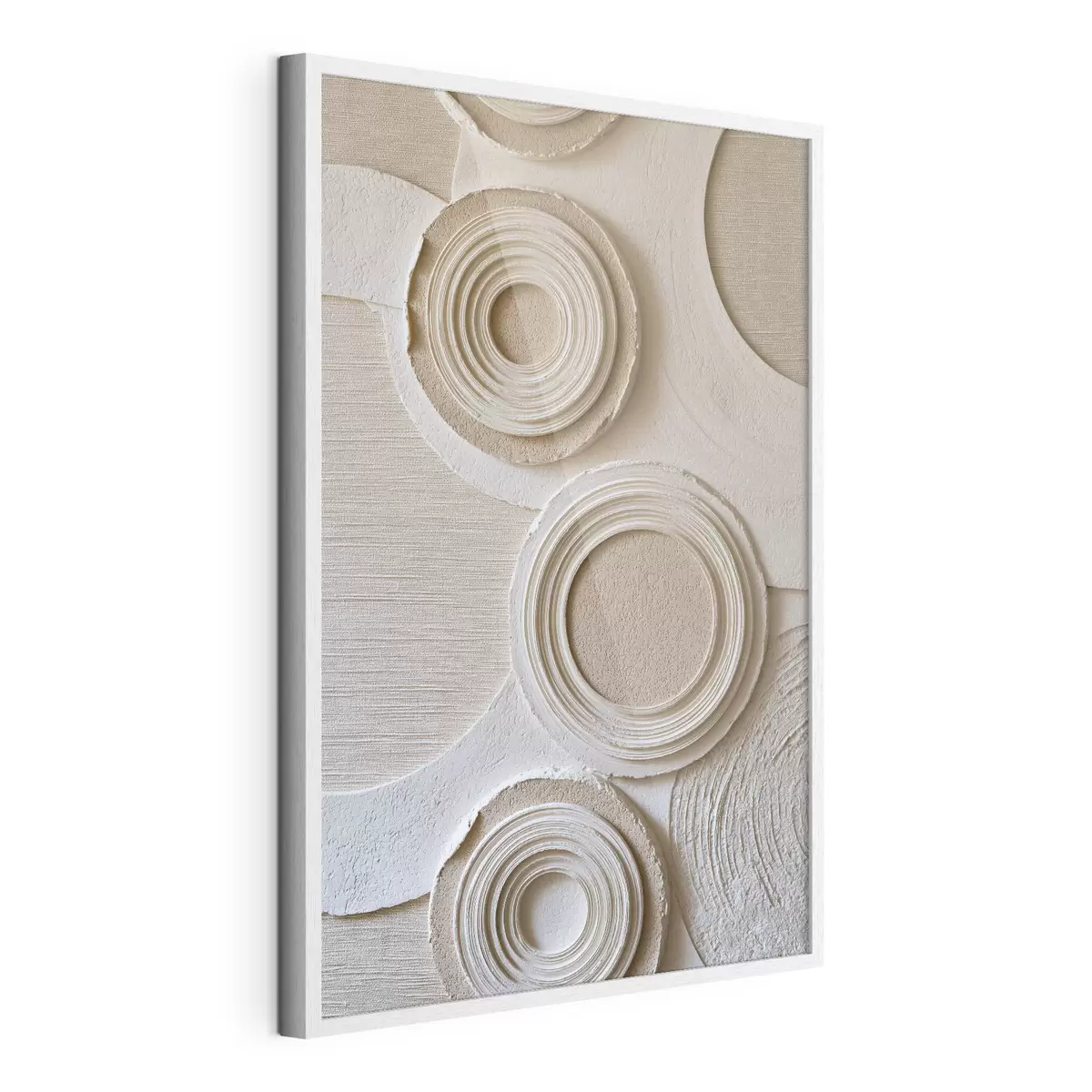 Affiche Composition géométrique avec des cercles et un effet de relief f49956