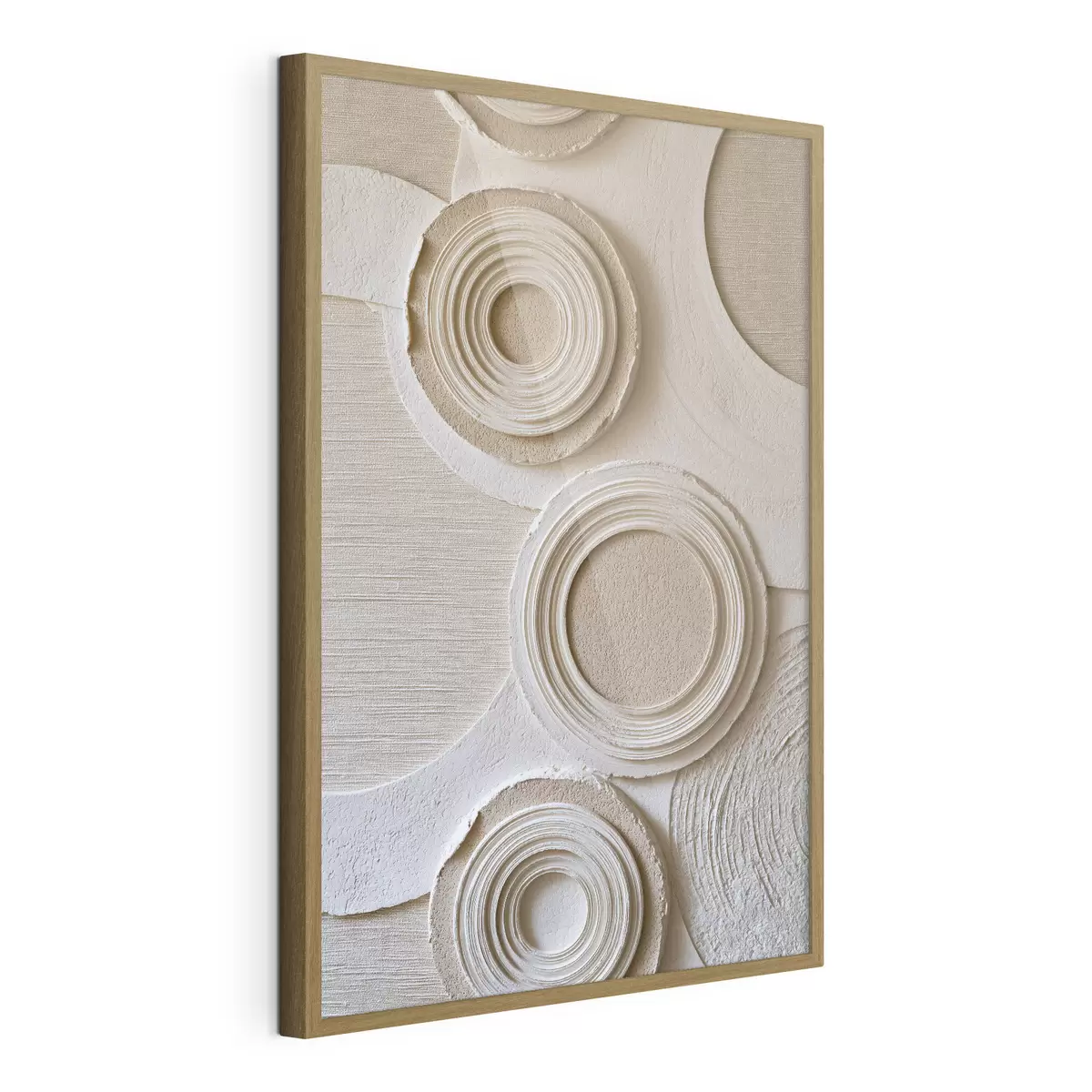 Affiche Composition géométrique avec des cercles et un effet de relief f49956