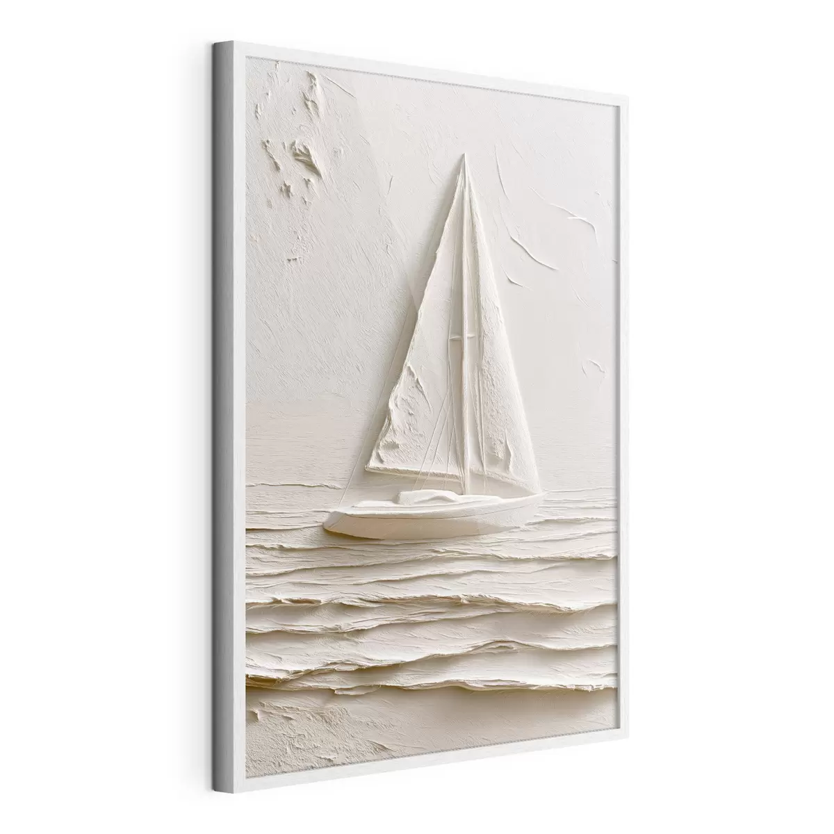 Affiche Voilier sur des vagues calmes avec un effet de relief f49964