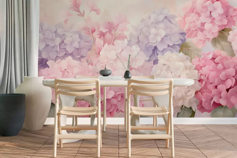 Papier peint photo Fleurs d'hortensia w05796