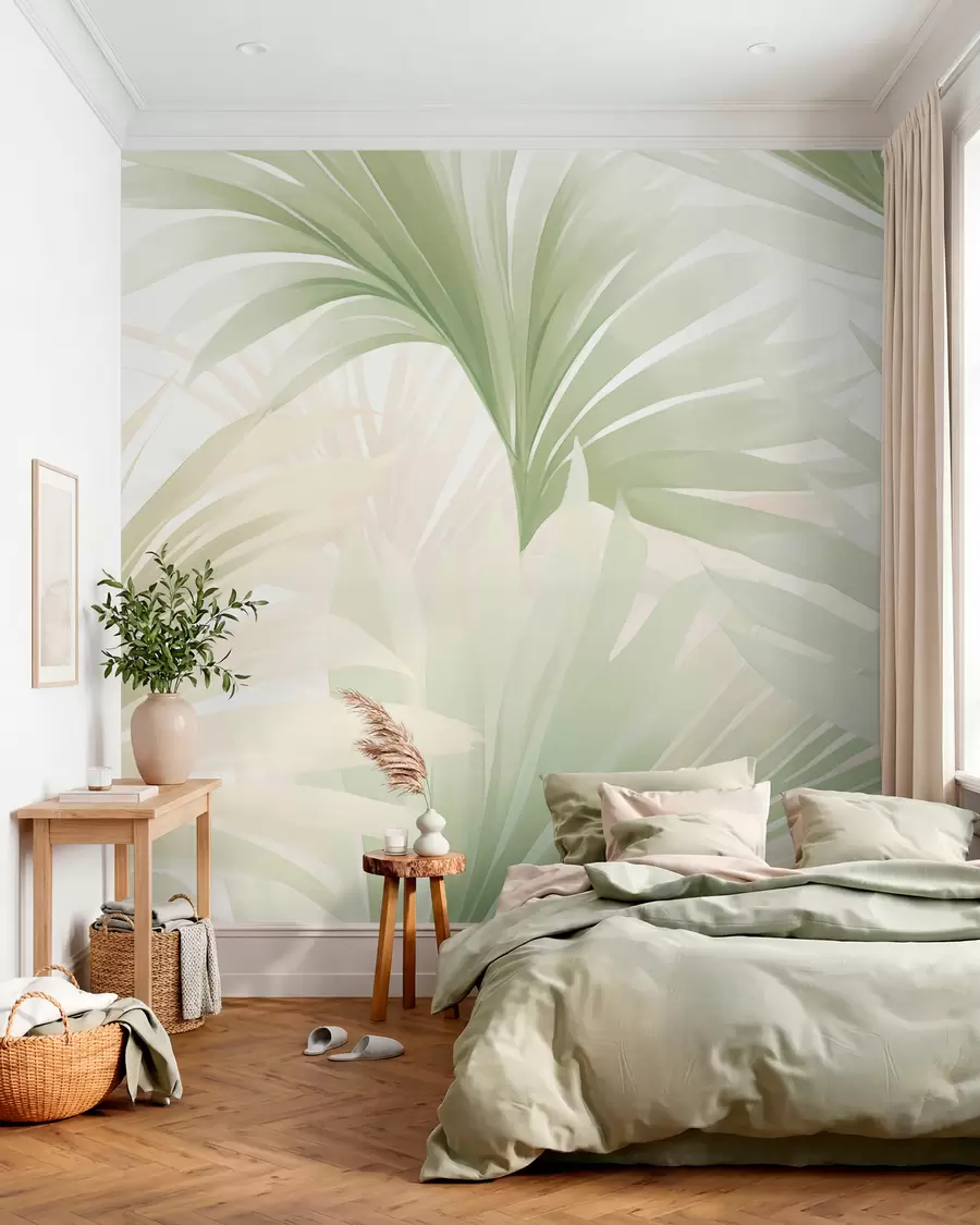 Papier peint photo Feuilles de palmier w05801