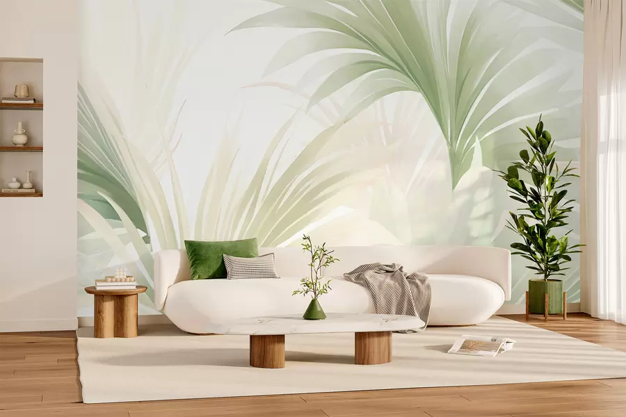 Fotobehang Palm bladeren w05801