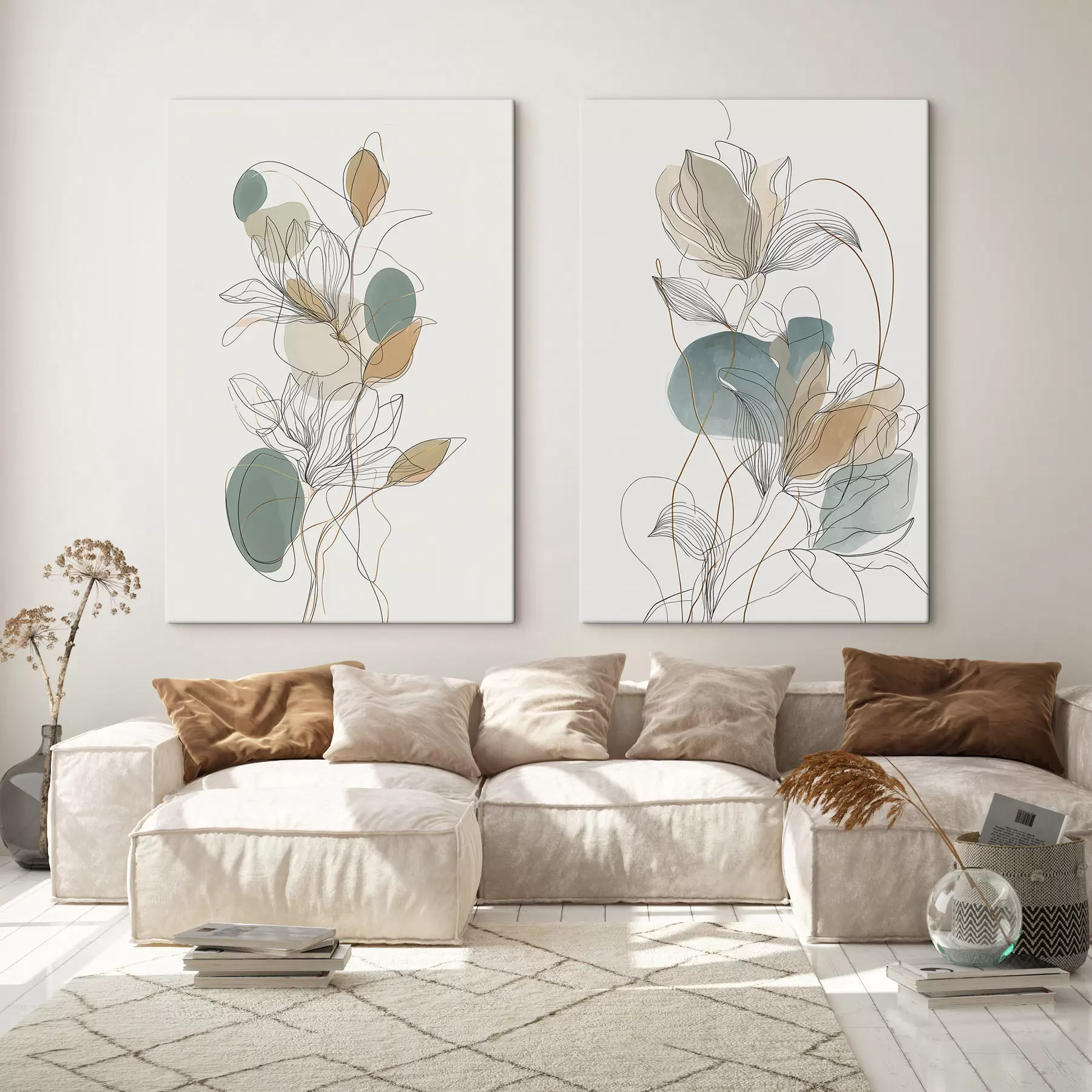  Schilderijen Luchtige, bloeiende tuin m30798