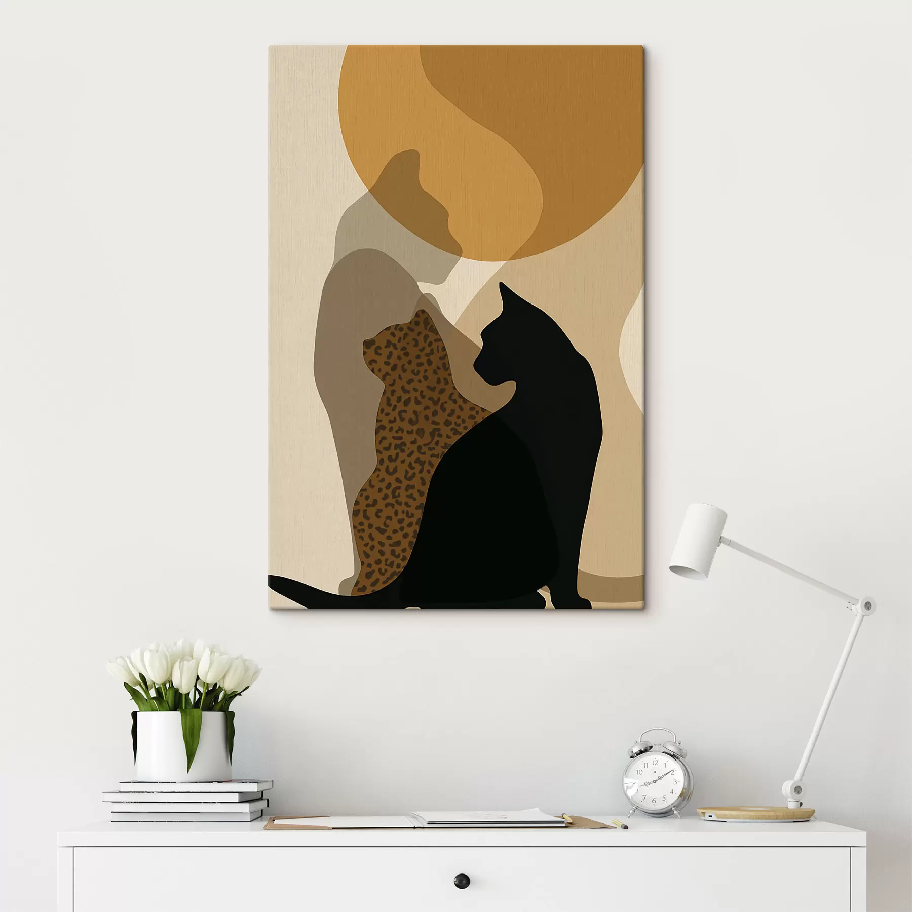  Peintures Les ombres des chats s50103