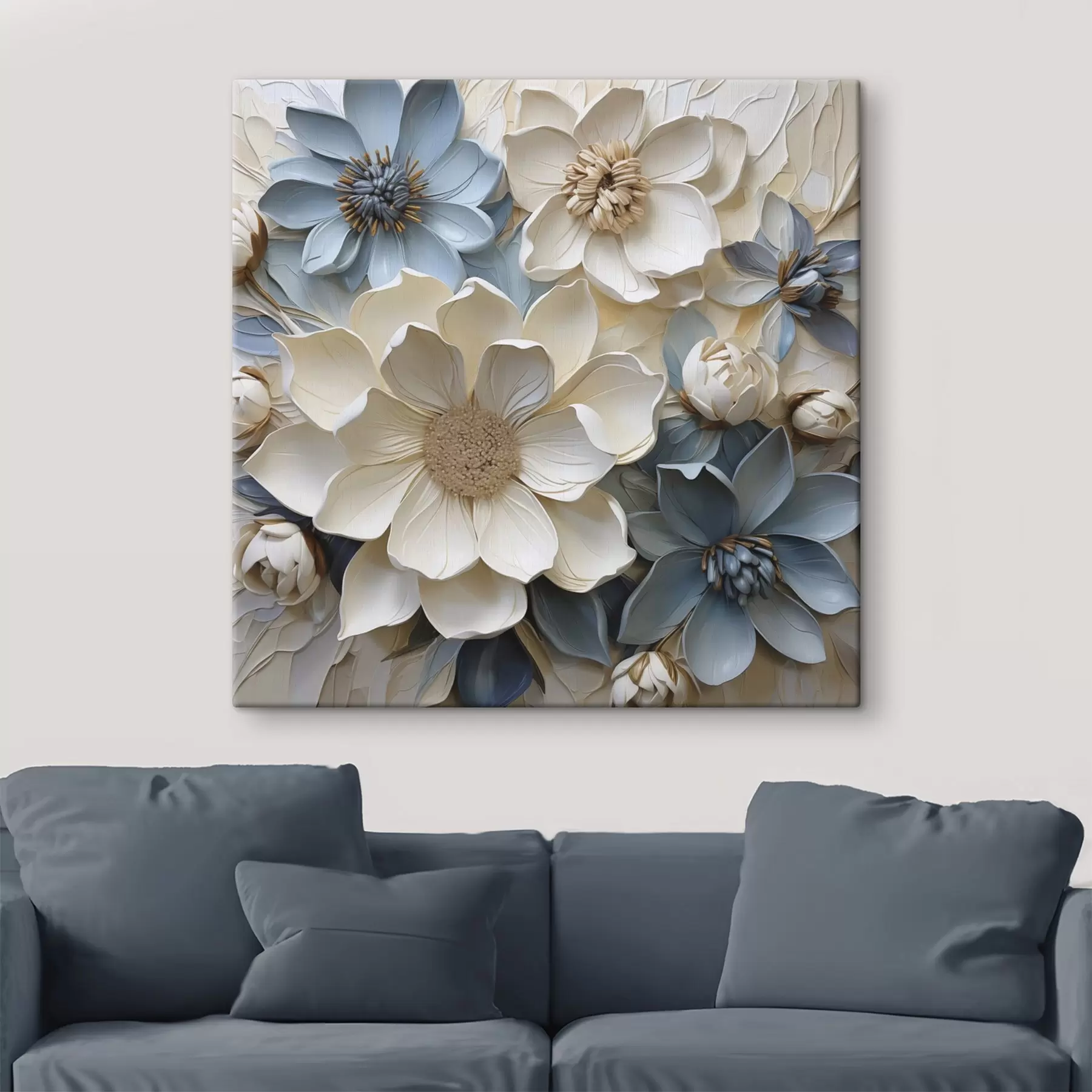  Peintures Fleurs, illustration « flat », imitation de peinture s50133