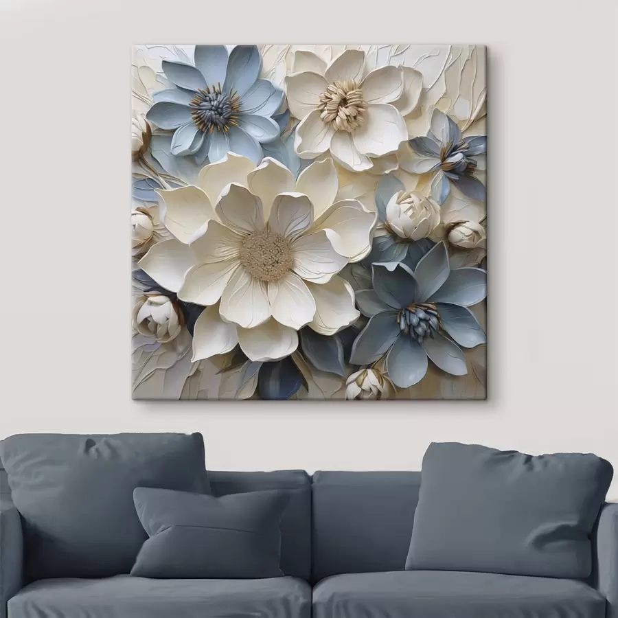 Peintures Fleurs, illustration « flat », imitation de peinture s50133