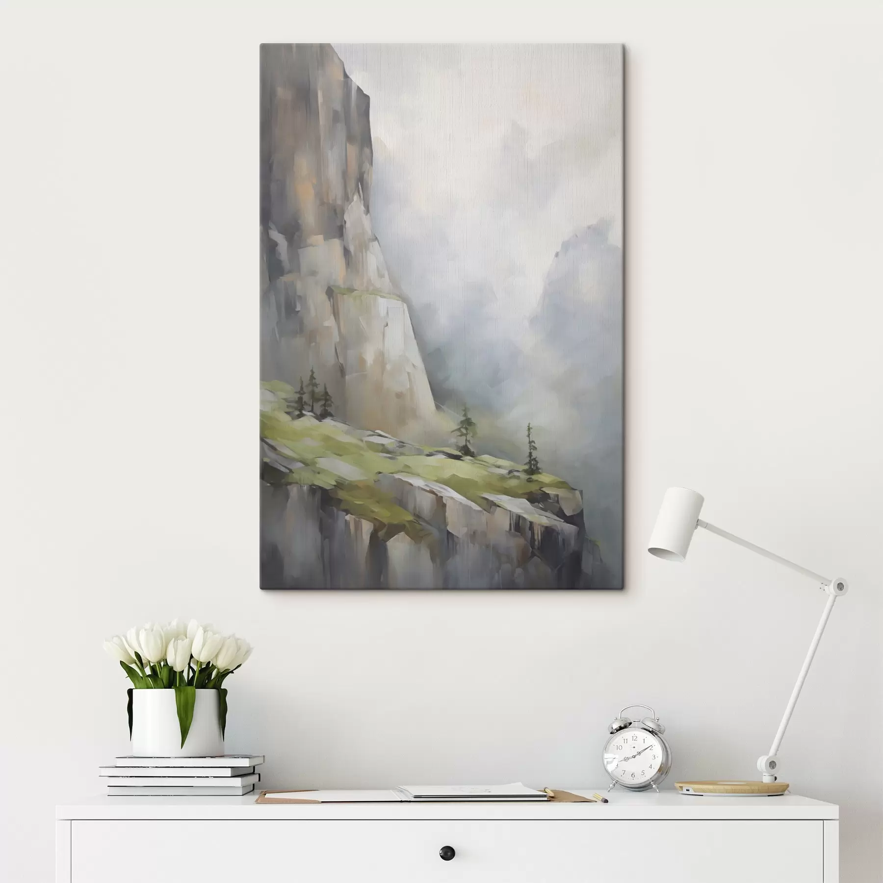  Schilderijen Berglandschap, naar een schilderij s50135