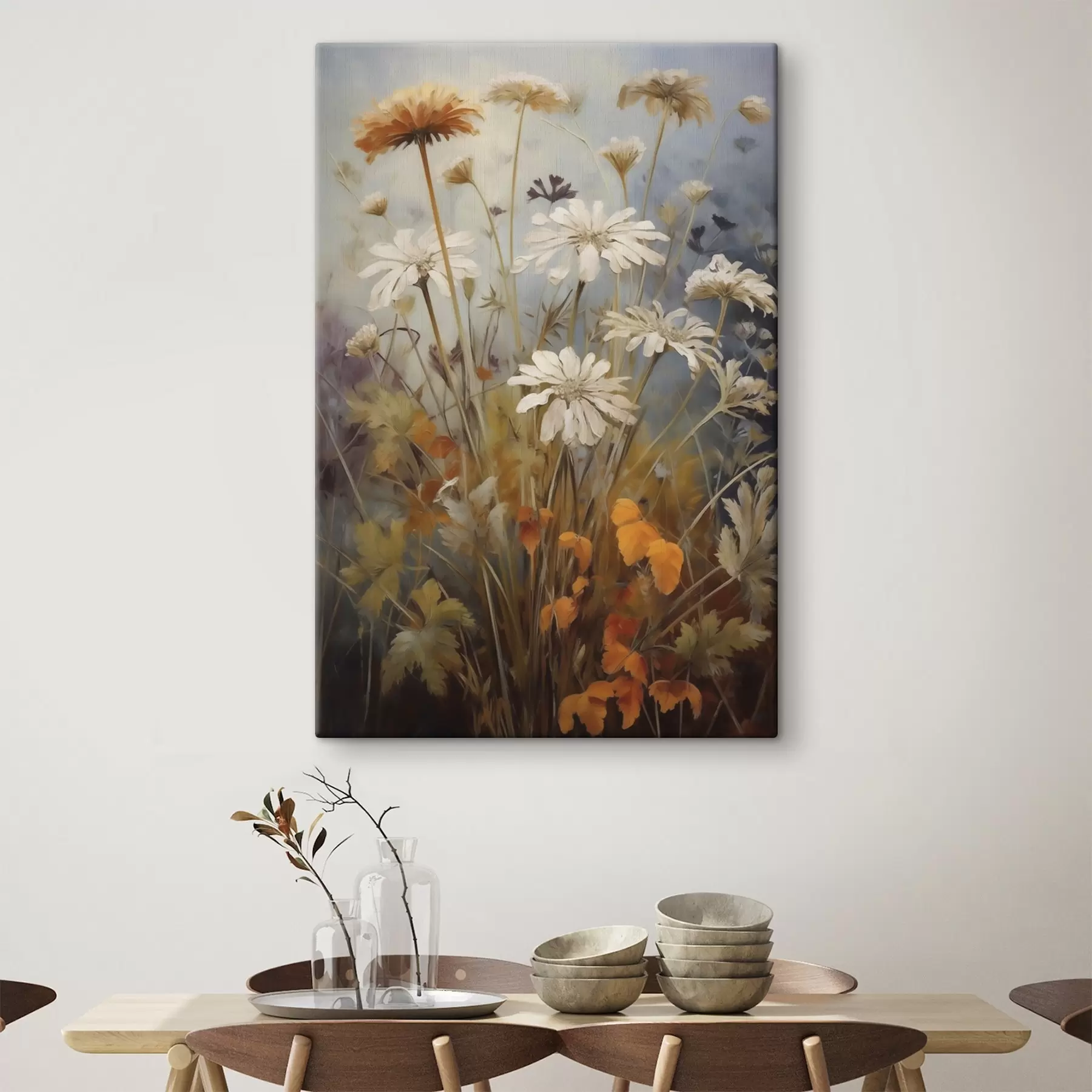  Schilderijen Wilde bloemen en grassen, schilderijimitatie s50145