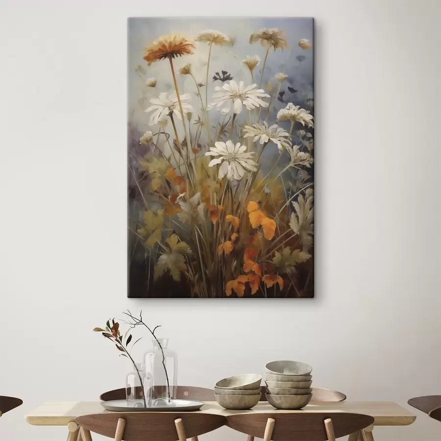  Peintures Fleurs sauvages et herbes, imitation d'un tableau s50145