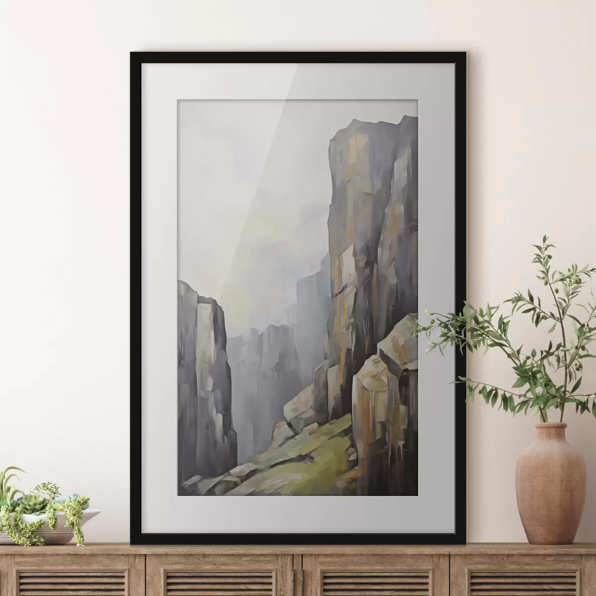 Affiche Roches, imitation de peinture f50134