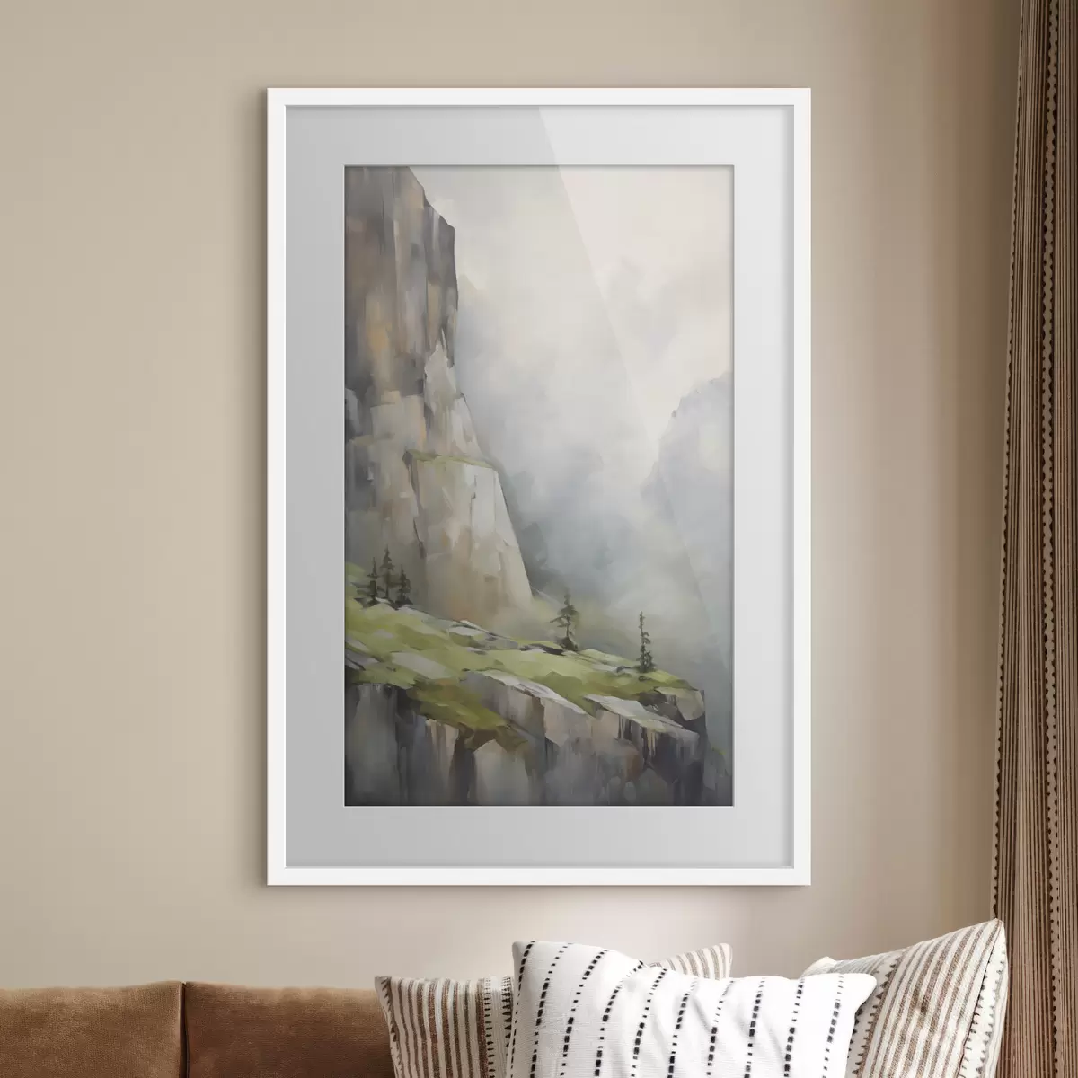 Affiche Paysage de montagne, imitation d'un tableau f50135