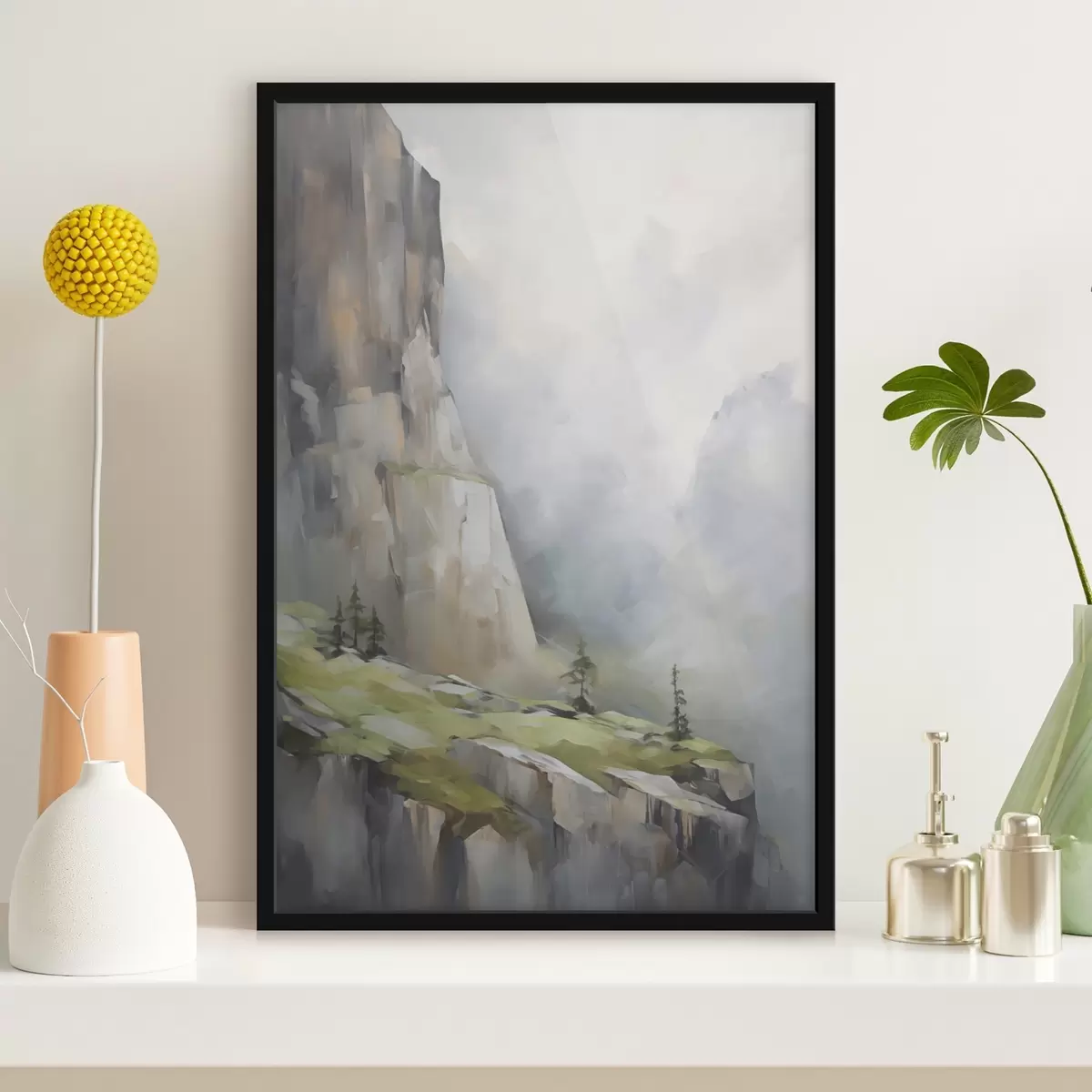 Affiche Paysage de montagne, imitation d'un tableau f50135