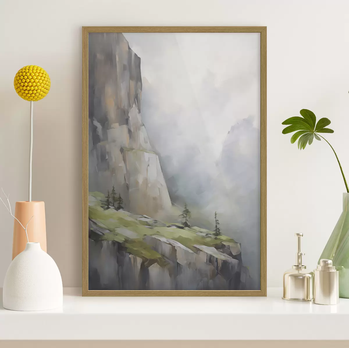 Affiche Paysage de montagne, imitation d'un tableau f50135